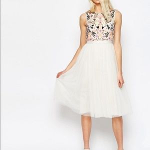 Needle & Thread Tulle Floral Midi Dress